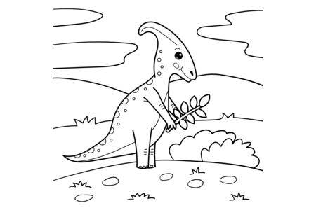 Coloriage Dinosaure 19 – 10doigts.fr